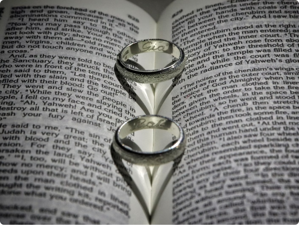 two rings in a book