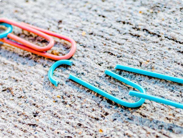 broken paperclips