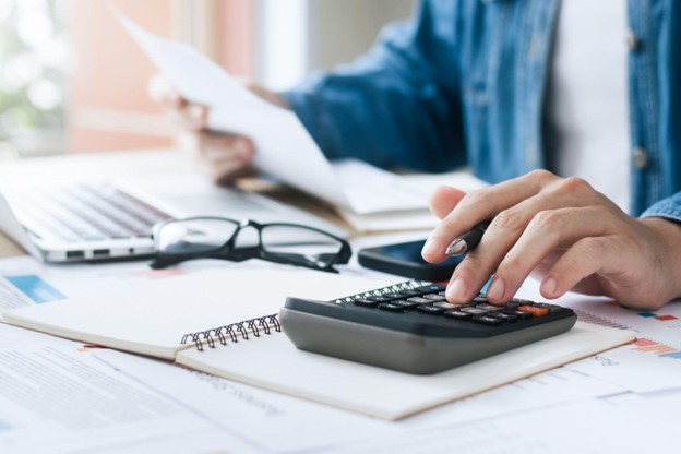 Person reviewing financial documents